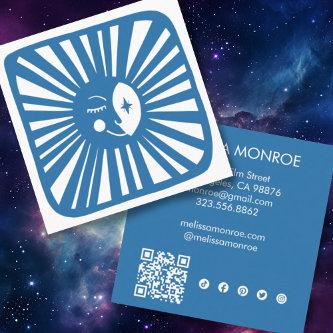 Moonlight Cute Charming Moon Social Media QR Code Square