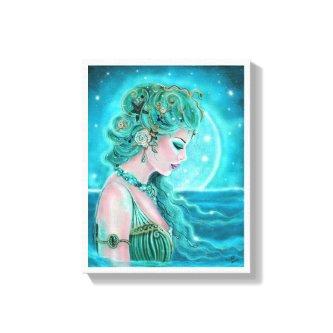 Moonlit Mermaid  By Renee Lavoie Canvas Print