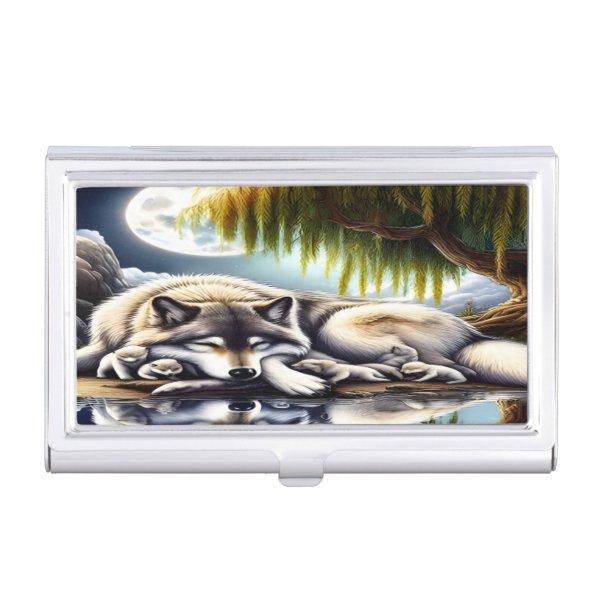 Moonlit Serenity A Slumbering Wolf  Case