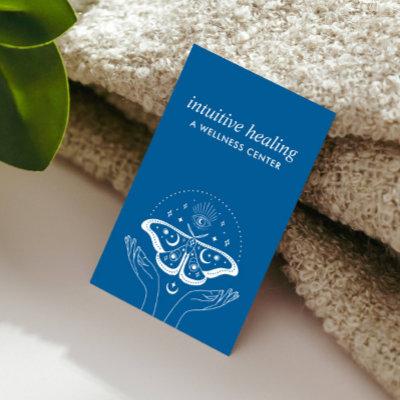 Moonlit Serenity: Embrace Healing Hands Blue