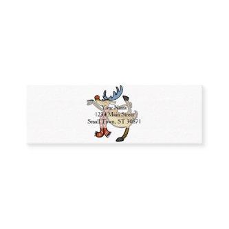 Moose dancing cartoon | choose background color mini