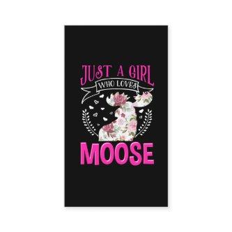 Moose lover Girl Cute Flower Animal