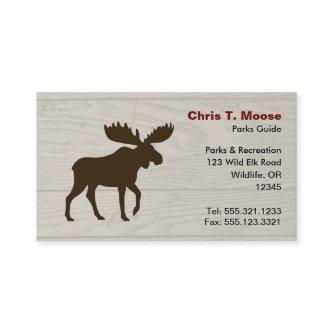 Moose Silhouette with Wood Style Background
