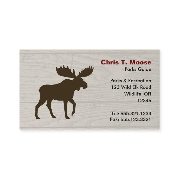 Moose Silhouette with Wood Style Background
