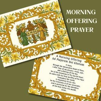 Morning Offering Prayer with AMDG & Angels