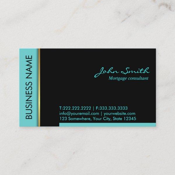Mortgage Agent Professional Teal Border