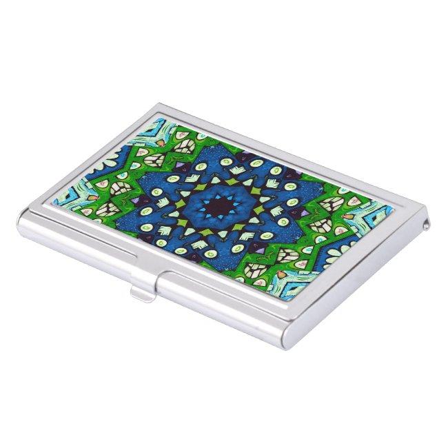 Mosaic Blue Green Hippie Boho Mandala Case