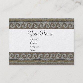 MOSAIC WAVES , light grey brown white pearl paper