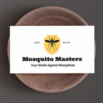 Mosquito Pest Control Shield Logo