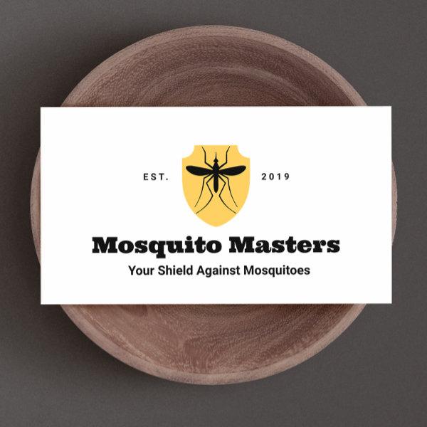 Mosquito Pest Control Shield Logo