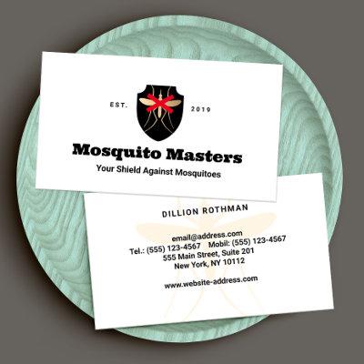 Mosquito Pest Control Shield Logo