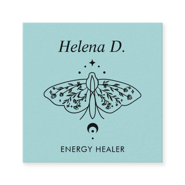 Moth Butterfly Moon Phase Reiki Practitioner Yoga  Square