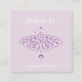 Moth Butterfly Moon Phase Reiki Practitioner Yoga  Square