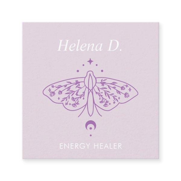 Moth Butterfly Moon Phase Reiki Practitioner Yoga  Square