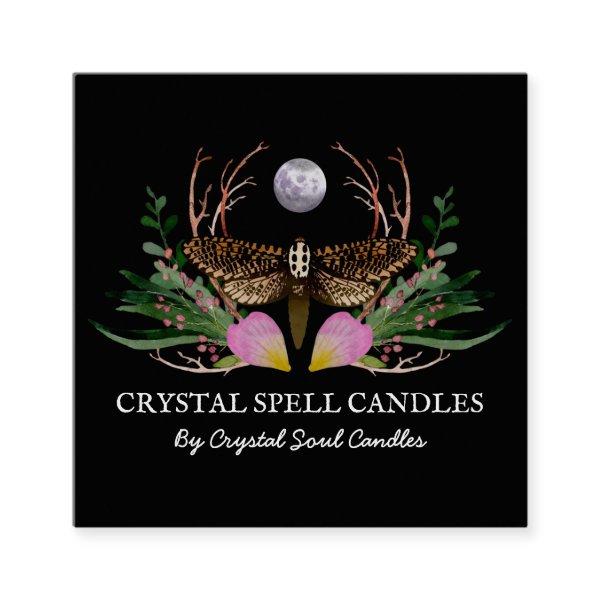 Moth Moon Candle Intention Spell Square