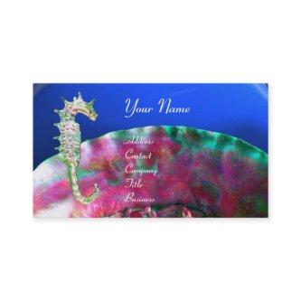 MOTHER OF PEARL & SEAHORSE MONOGRAM pink fuchsia