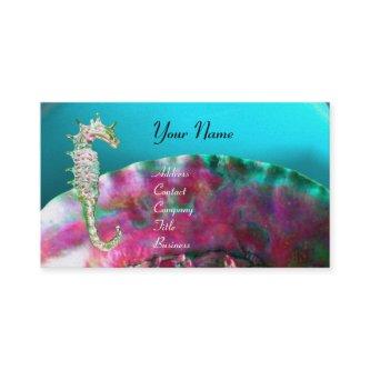 MOTHER OF PEARL & SEAHORSE MONOGRAM pink fuchsia
