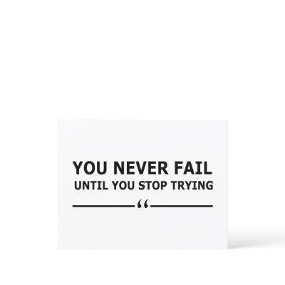 Motivational quote successs holiday postcard