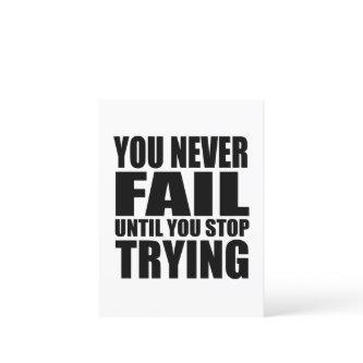 Motivational quote successs postcard