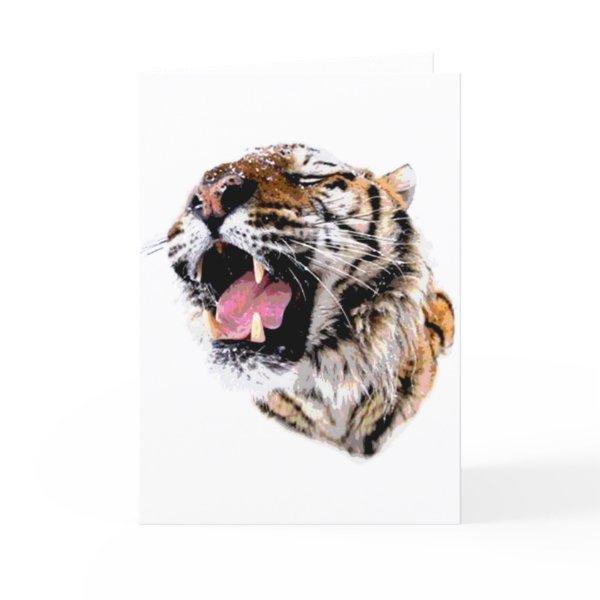 Motivational Tiger Face Card
