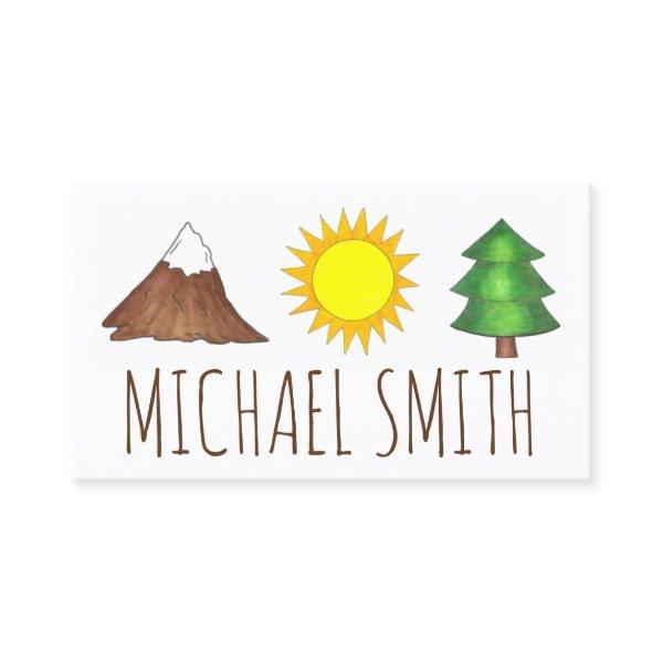 Mountain Sunshine Pine Tree Camping Woods Explorer