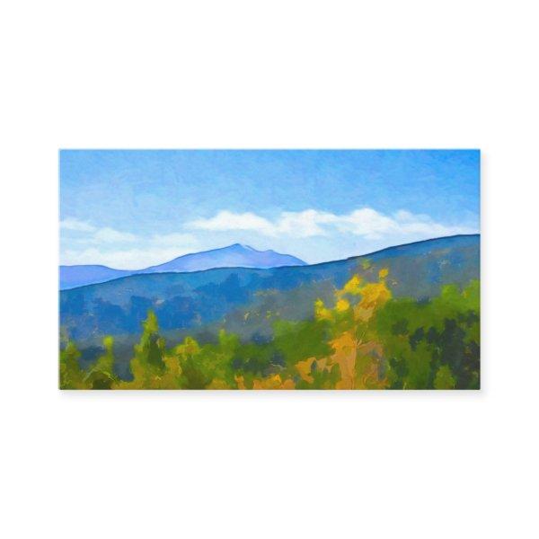 mountains and pine trees autumn nature art