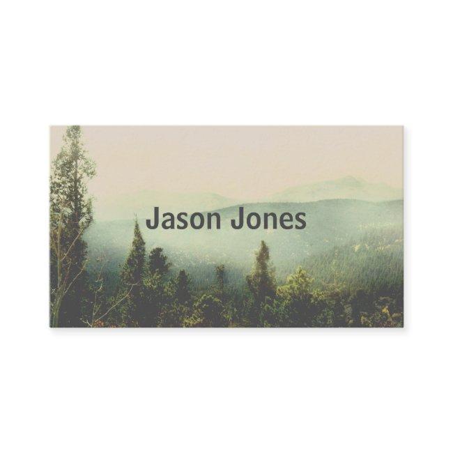 mountains in the fog nature landscape photo art