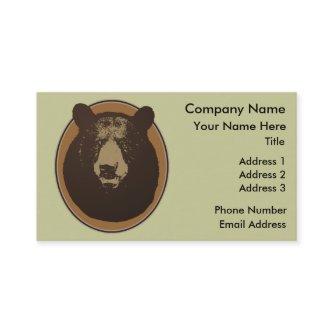 Mounted Taxidermy Bear Head Graphic