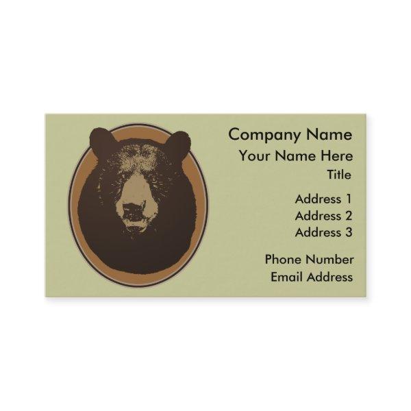 Mounted Taxidermy Bear Head Graphic