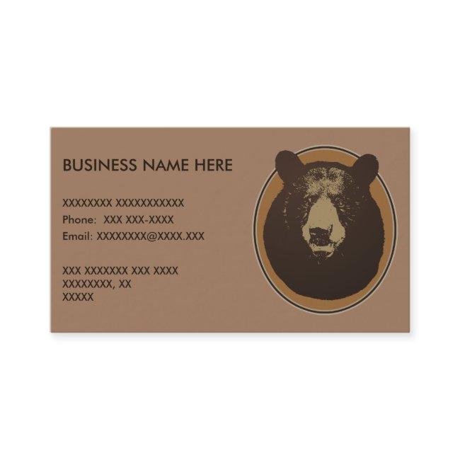 Mounted Taxidermy Bear Head Graphic
