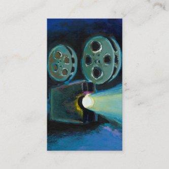 Movie film projector colorful expressive art