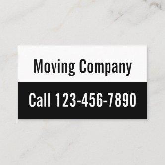 Moving Company Black and White Promotional