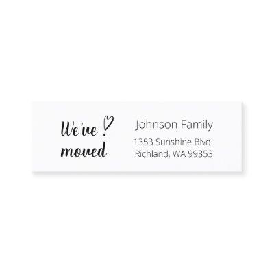 Moving. We've Moved Script. Family New Address. Mini