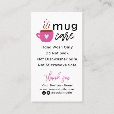 Mug Care Instructions