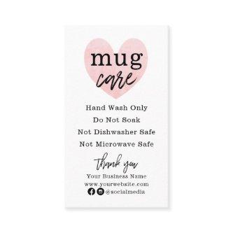 Mug Care Wash Instructions