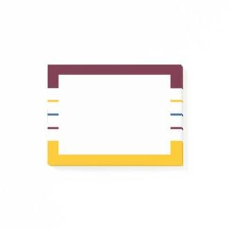 Mulberry Amber Autumnal Stripes Post-it Notes