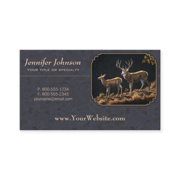 Mule Deer Buck and Doe Gray Custom