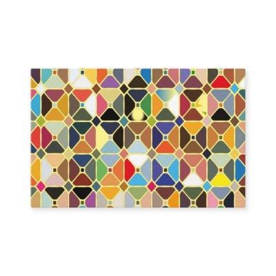 Multicolore geometric patterns with octagon shapes