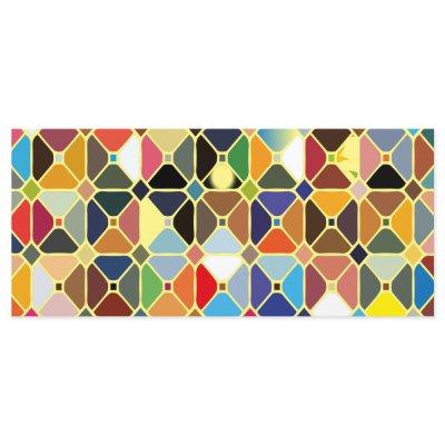 Multicolore geometric patterns with octagon shapes menu