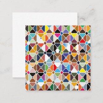 Multicolore geometric patterns with octagon shapes square
