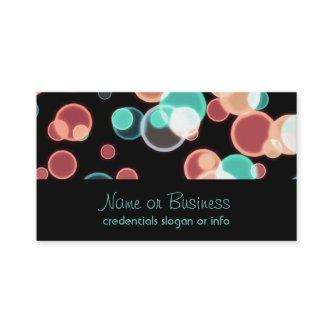 Multicolored Bubbles on a Black Background