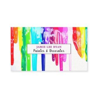 Multicolored Paint Drips, Painter & Decorator