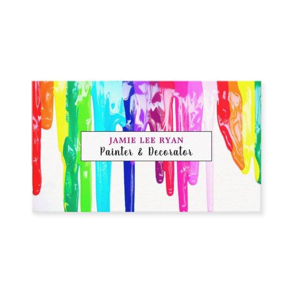 Multicolored Paint Drips, Painter & Decorator