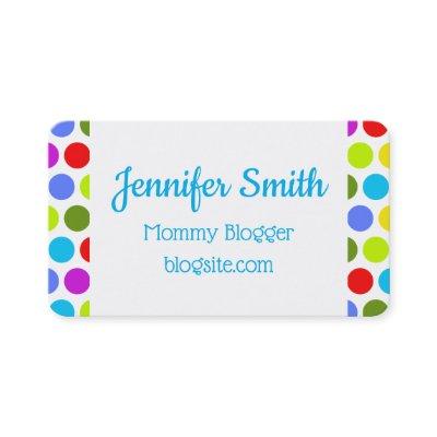 Multicolored Polka Dot Mommy Blogger