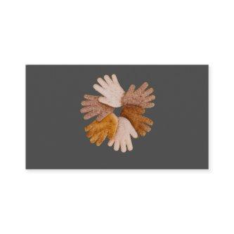 Multicultural hands circle concept made from bread