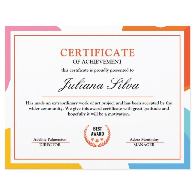 Multipurpose Certificate Template