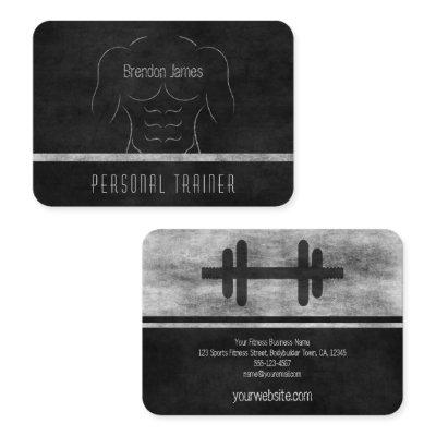 Muscle Man Fitness Coach Personal Trainer Black