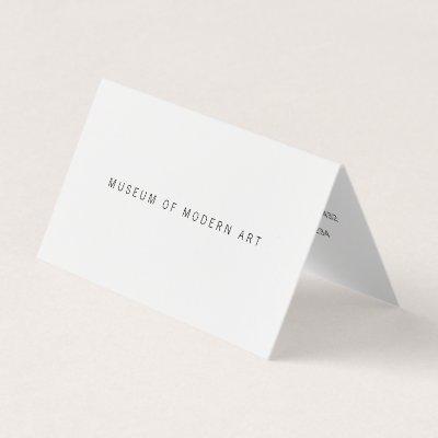 Museum Minimal Center Front and Back Two Business