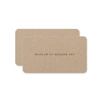 Museum Minimal Center Front and Back Two Business