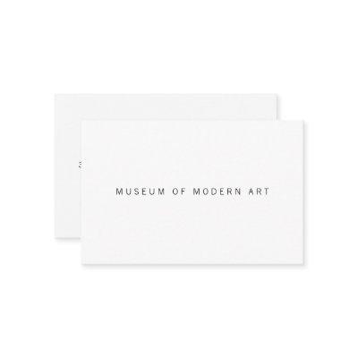 Museum Minimal Center Front and Back Two Business